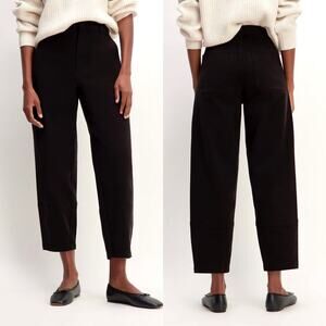 Everlane The Utility Barrel Pant Original Cotton Black Women's Size 4T NWT